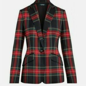 *** RALPH LAUREN TARTAN PLAID
PINTEREST RUNWAY CLASSIC CLUB
BLAZER JACKET 8